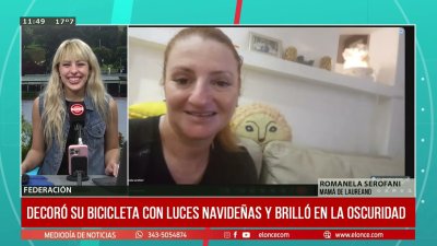 La historia detr&aacute;s del ni&ntilde;o que recorre Federaci&oacute;n con su bicicleta iluminada con luces navide&ntilde;as